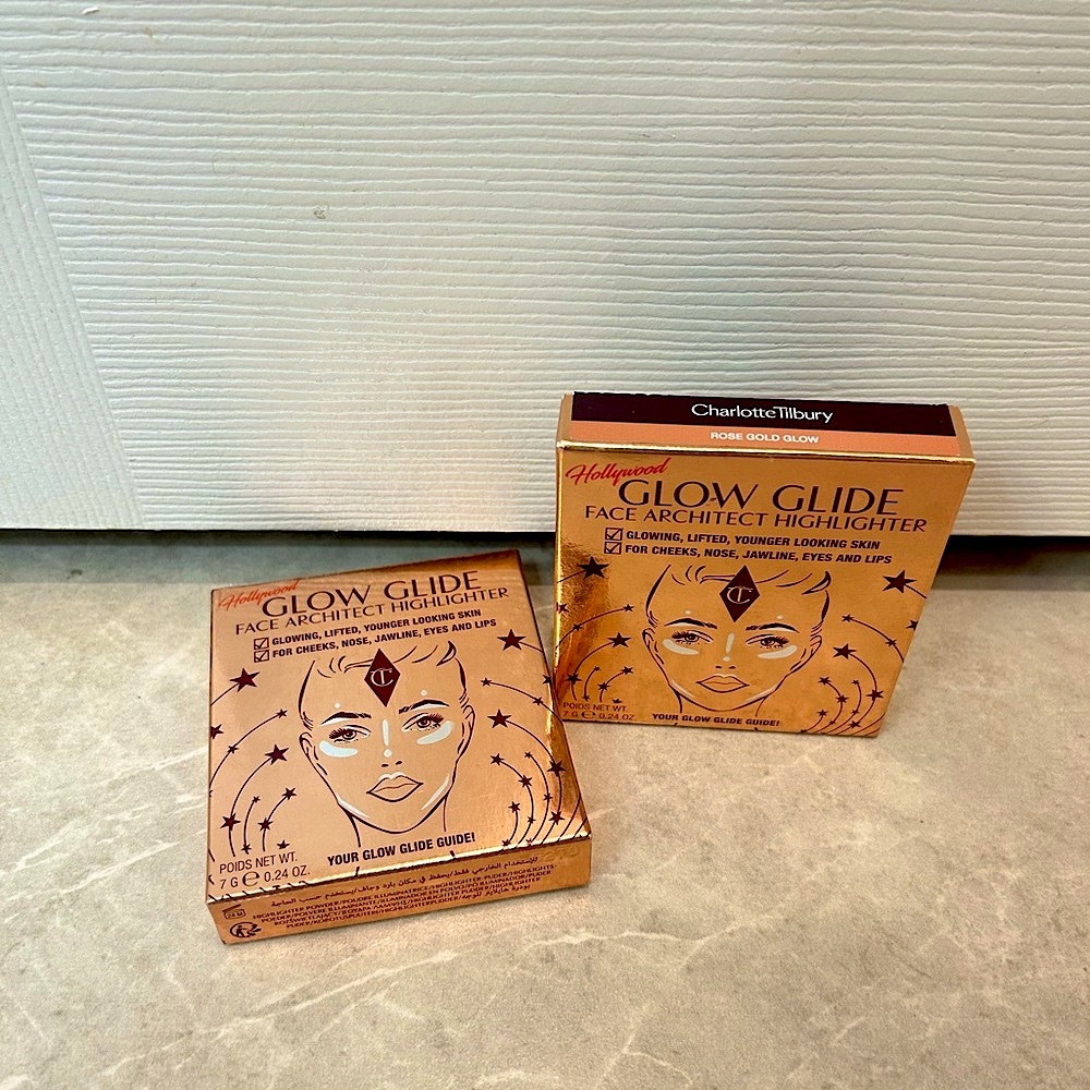 Charlotte Tilbury Glow Highlighter- Rose Gold Glow 2pc